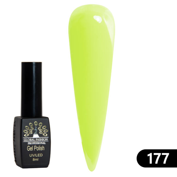 Global Fashion Gel Polish Black Elite 8ml 177