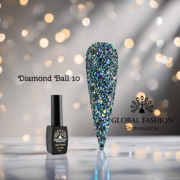 Ημιμόνιμο βερνίκι Diamond Ball 10