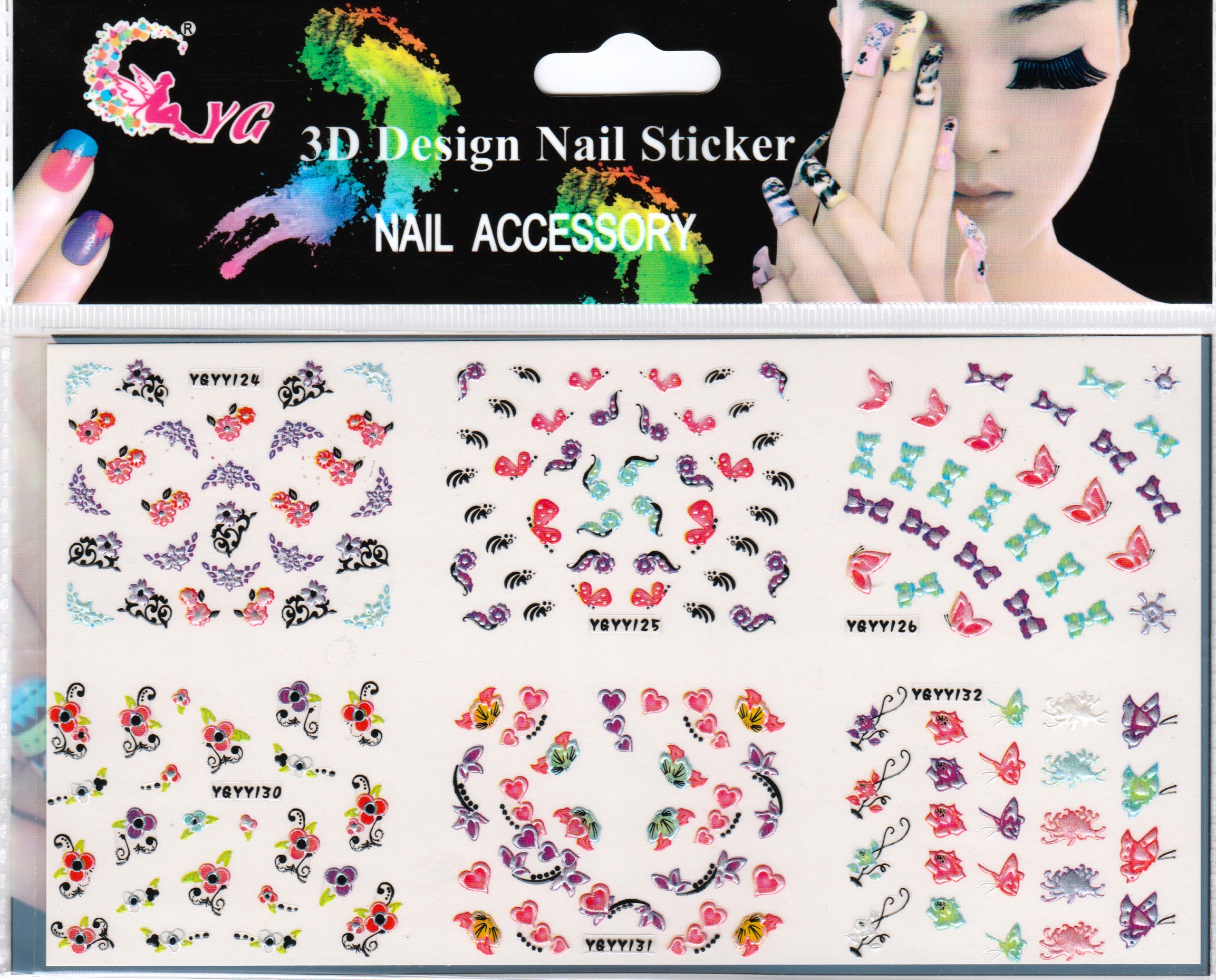 3d nail design stickers