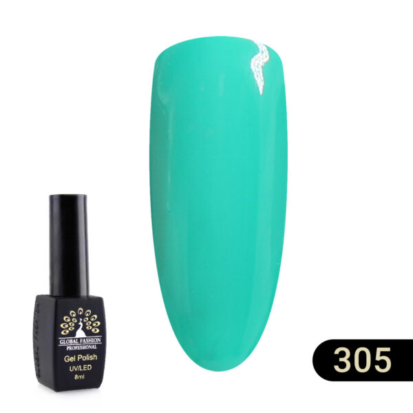 Global Fashion Gel Polish Black Elite 8ml 305