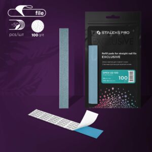 Refill Pads for straight nail file exclusive 100gritt 50pc