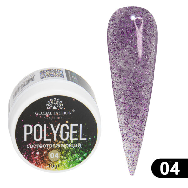 Disco Poly Gel Global Fashion 15gr 04 Purpule