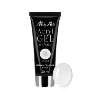 Powder Gel MollyLac Clear 30ml Nr 01 Hema/di-Hema free