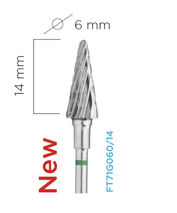 Carbide nail drill bit Cone Green Staleks FT71GO60/14