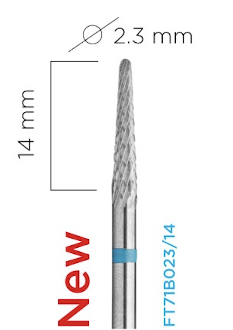 Carbide nail drill bit Cone blue Staleks FT71BO23/14