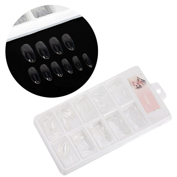 Gel Tips short Almond clear 100 τμχ