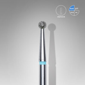 Diamond nail drill bit ball Staleks blue head diameter 2.5 mm FA01B025