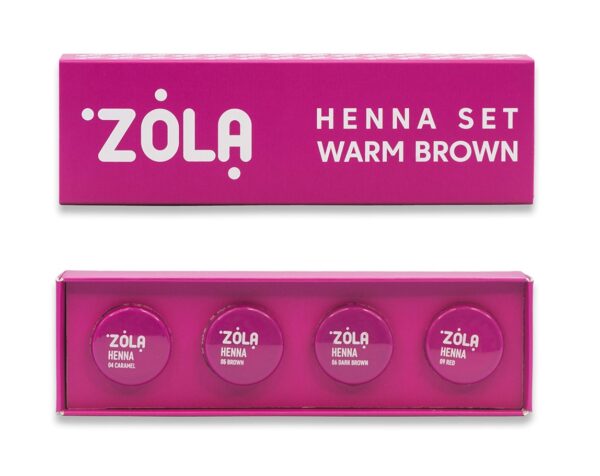 Brow Henna, Warm Brown Set, 4x2, 5g