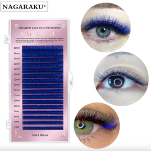 Colored Lashes Nagaraku C0.10 Mix 7-15mm Blue