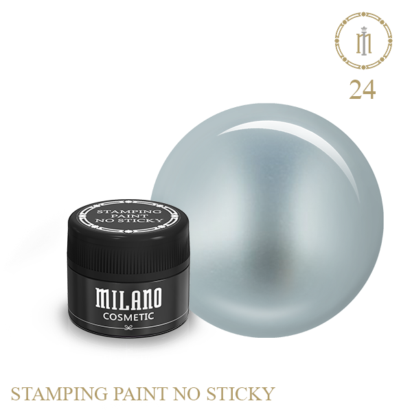 Stamping Paint No Sticky Milano 6ml 24 Silver