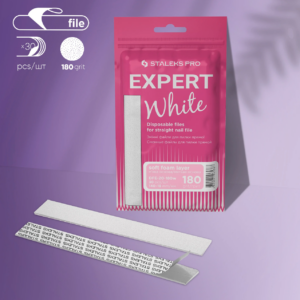 White Disposable Files For Straight Nail File (Soft Base) EXPERT 20 (30 Pcs) DFE-20-180W