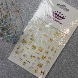 Nail Stickers Gold-White DH-378 Master Professional