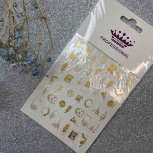 Nail Stickers Gold-White DH-373 Master Professional