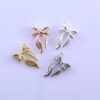 Nail Art Design Gold Silver 5D 10τμχ Bow Nail Jewelry