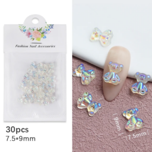 Fashion Nail Accessories 30pcs 3d Cute Bear Aurora No 1