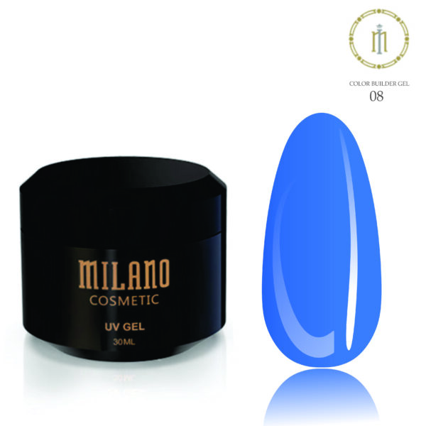 UV/LED Color Builder Gel Milano Cosmetic Royal Blue No 8 30ml