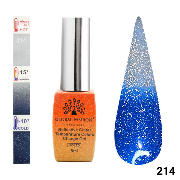 Global Fashion Temperature Color Change Disco No 214 Blue 8ml