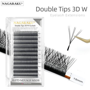 Double Tips 3D Black EyeLashes Nagaraku 0.07C Mix 8-15mm