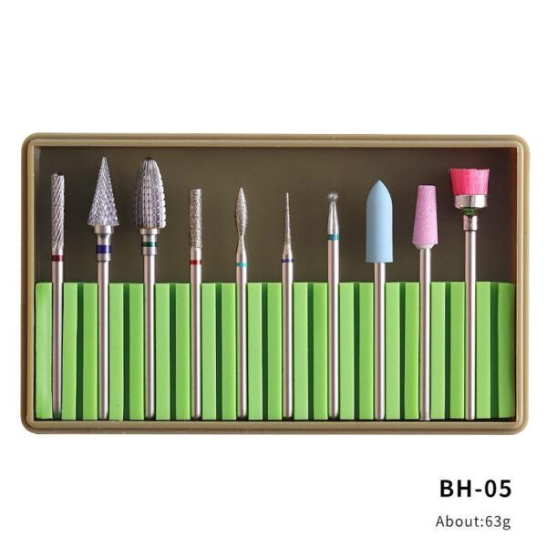 Nail Drill Bits Set σε κασσετίνα γιά τροχό νυχιών