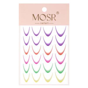 Nail Stickers French ombre smile line Mix Color