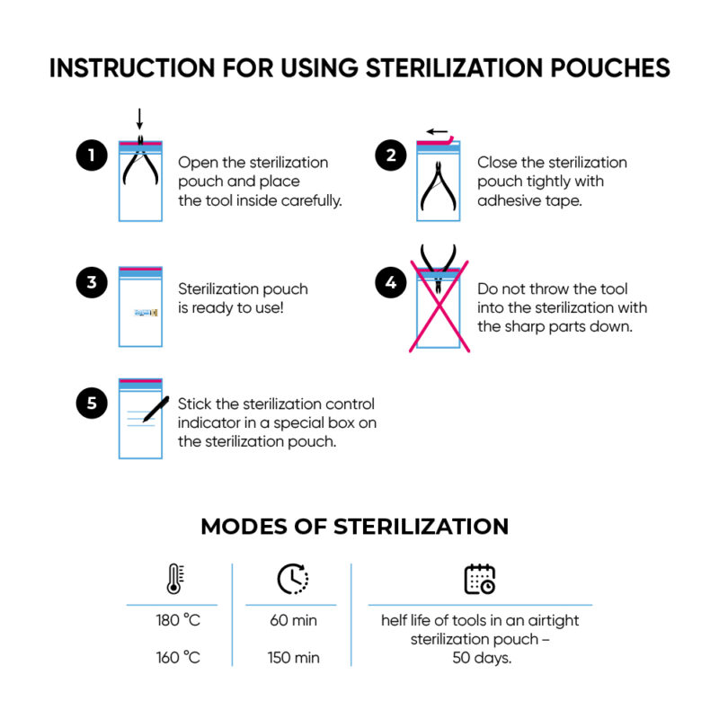 Kraft sterilization bags 100x200 mm 100 pcs