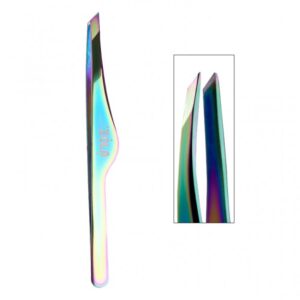 ZOLA Professional Beveled Tweezers for eyebrows RAINBOW