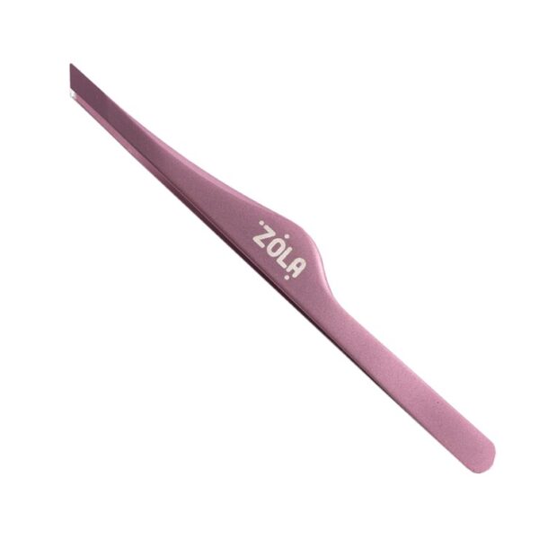 ZOLA Professional Beveled Tweezers for eyebrows Light PINK