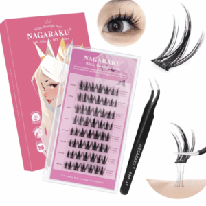 NAGARAKU No Glue Needed DIY False Lashes With Tweezers White Moonlight Style