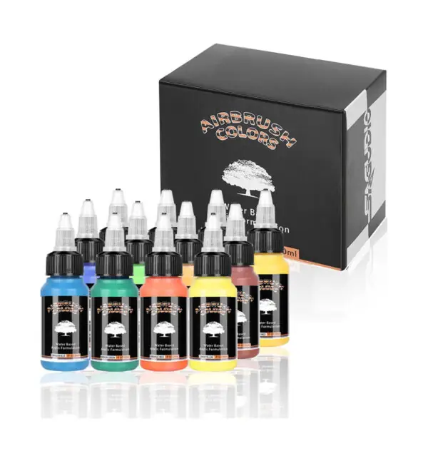 SAGUDIO Airbrush Paint Set 12 Colors 30ml