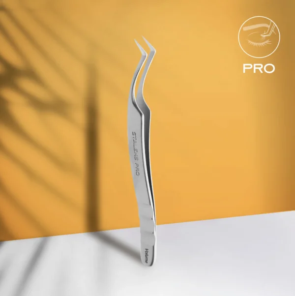 Professional eyelash tweezers Staleks Pro Expert 41 TYPE 2 (L-Shaped,40')