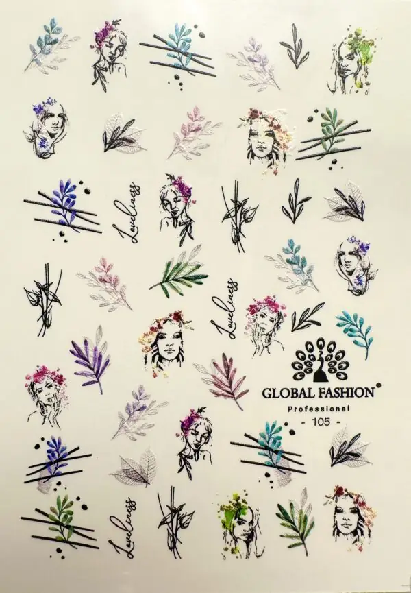 Nail Stickers Global Fashion 105