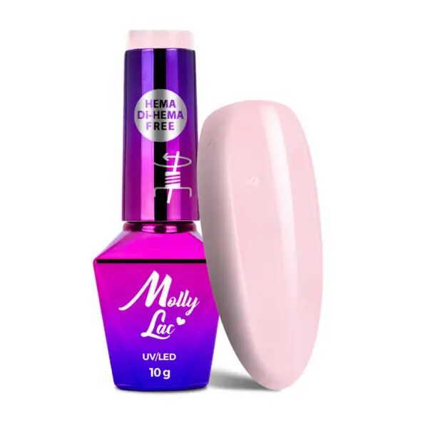Hybrid Gel Polish MollyLac Sparkling French Little shine Hema/di-Hema free 10g 700