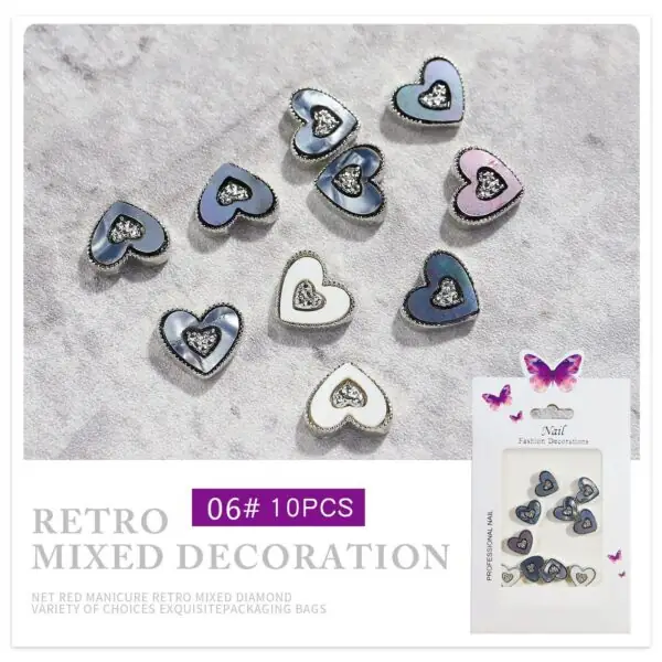 Nail Fashion Decorations Metal Japanese Style Love No 06