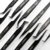 Eyelash Extension Tweezers NanoFiber Lovely, Grace Elegante Black series, 45 degrees, 5 mm